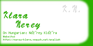 klara nerey business card